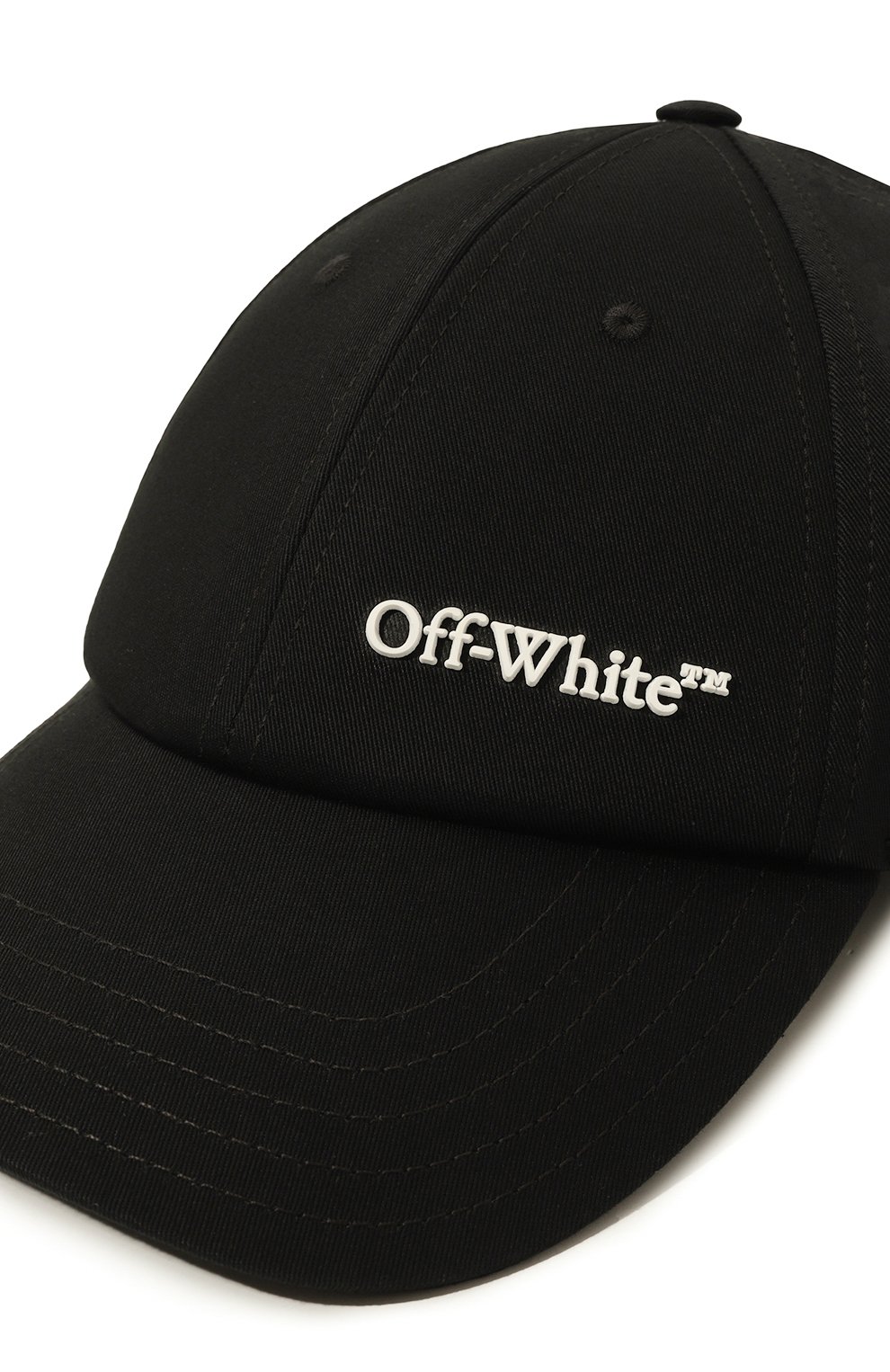 Хлопковая бейсболка OFF-WHITE черного цвета по цене 24600 руб., арт. 0MLB069F24FAB002, фото 3 Хлопковая бейсболка OFF-WHITE, арт. 0MLB069F24FAB002, фото 3