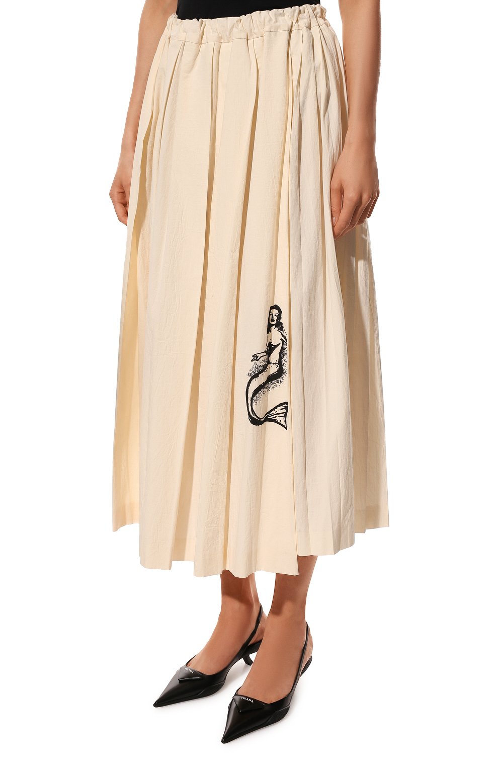 Хлопковая юбка PRADA, арт. P180T-10M6-F0304-221, фото 3