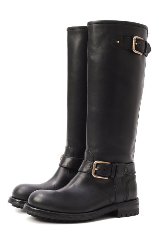 Кожаные сапоги Bernini 20 Dolce & Gabbana CU1213/AW352 Чёрный CU1213/AW352