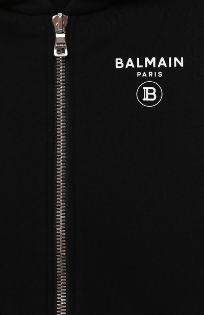 Хлопковая толстовка BALMAIN черного цвета по цене 41750 руб., арт. 6N4680/NX320/4-10, фото 3 Хлопковая толстовка BALMAIN, арт. 6N4680/NX320/4-10, фото 3