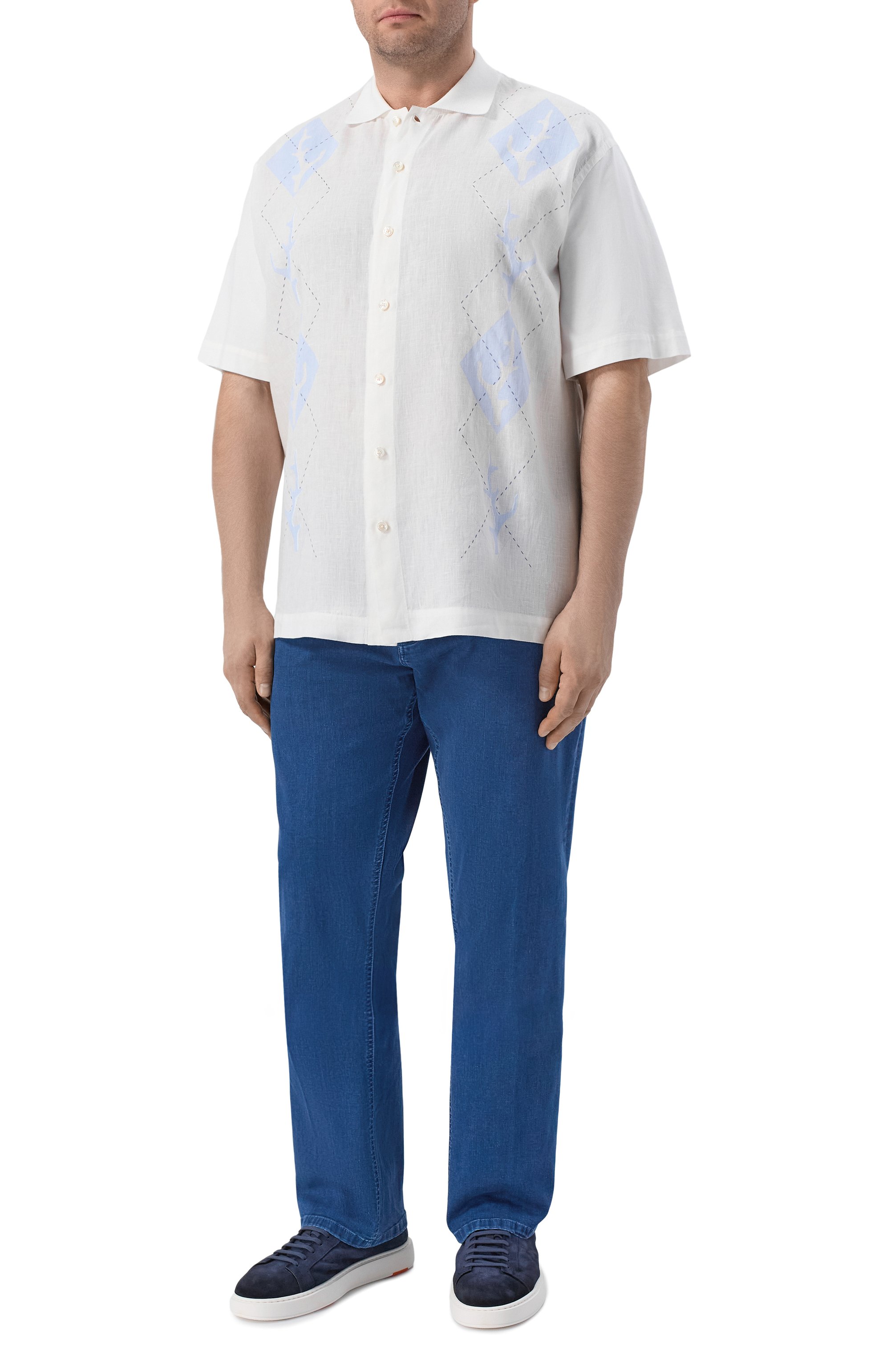 Льняная рубашка CORTIGIANI, арт. 4AJ606, фото 2