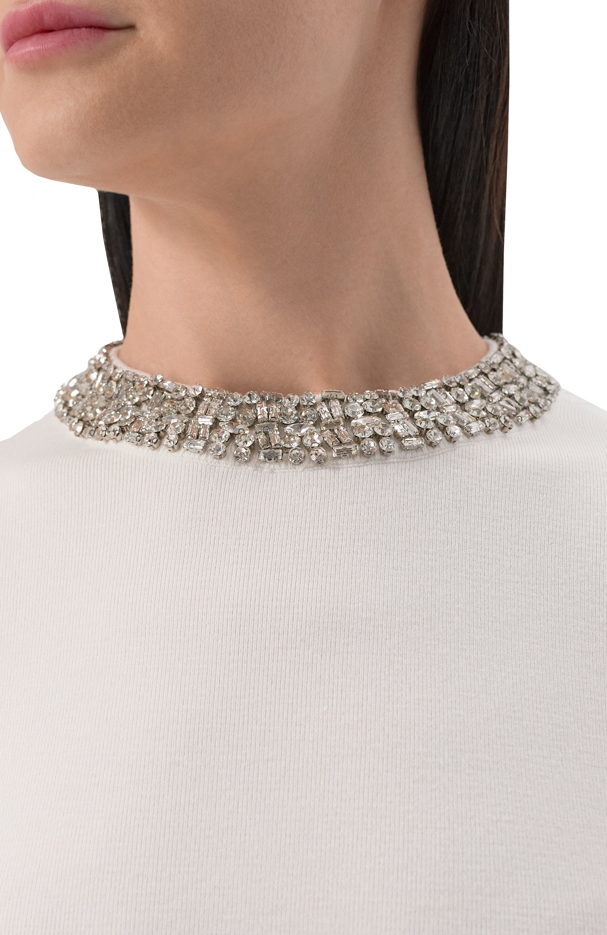 Топ с отделкой стразами LIU JO, арт. CA5107MS99E, фото 5