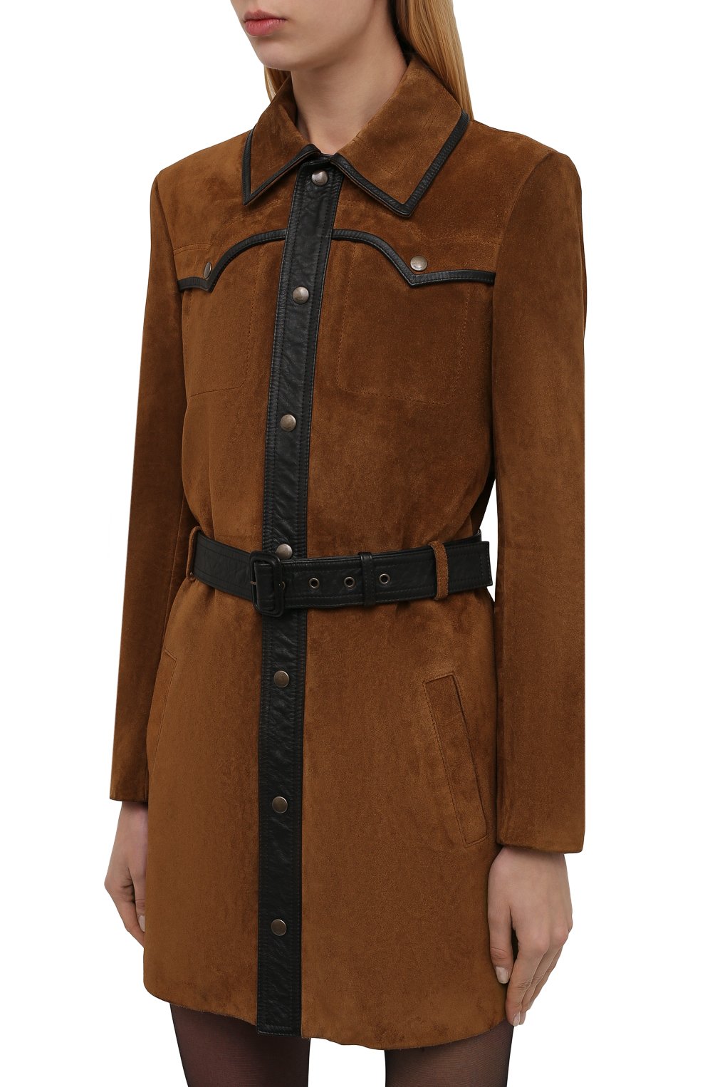 Замшевое платье SAINT LAURENT, арт. 661328/YC2VV, фото 3