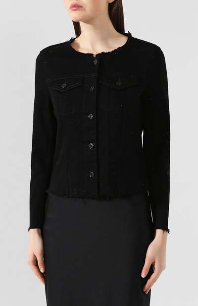 Джинсовая куртка 7 FOR ALL MANKIND черного цвета по цене 35100 руб., арт. JSWNA49CFM, фото 3 Джинсовая куртка 7 FOR ALL MANKIND, арт. JSWNA49CFM, фото 3