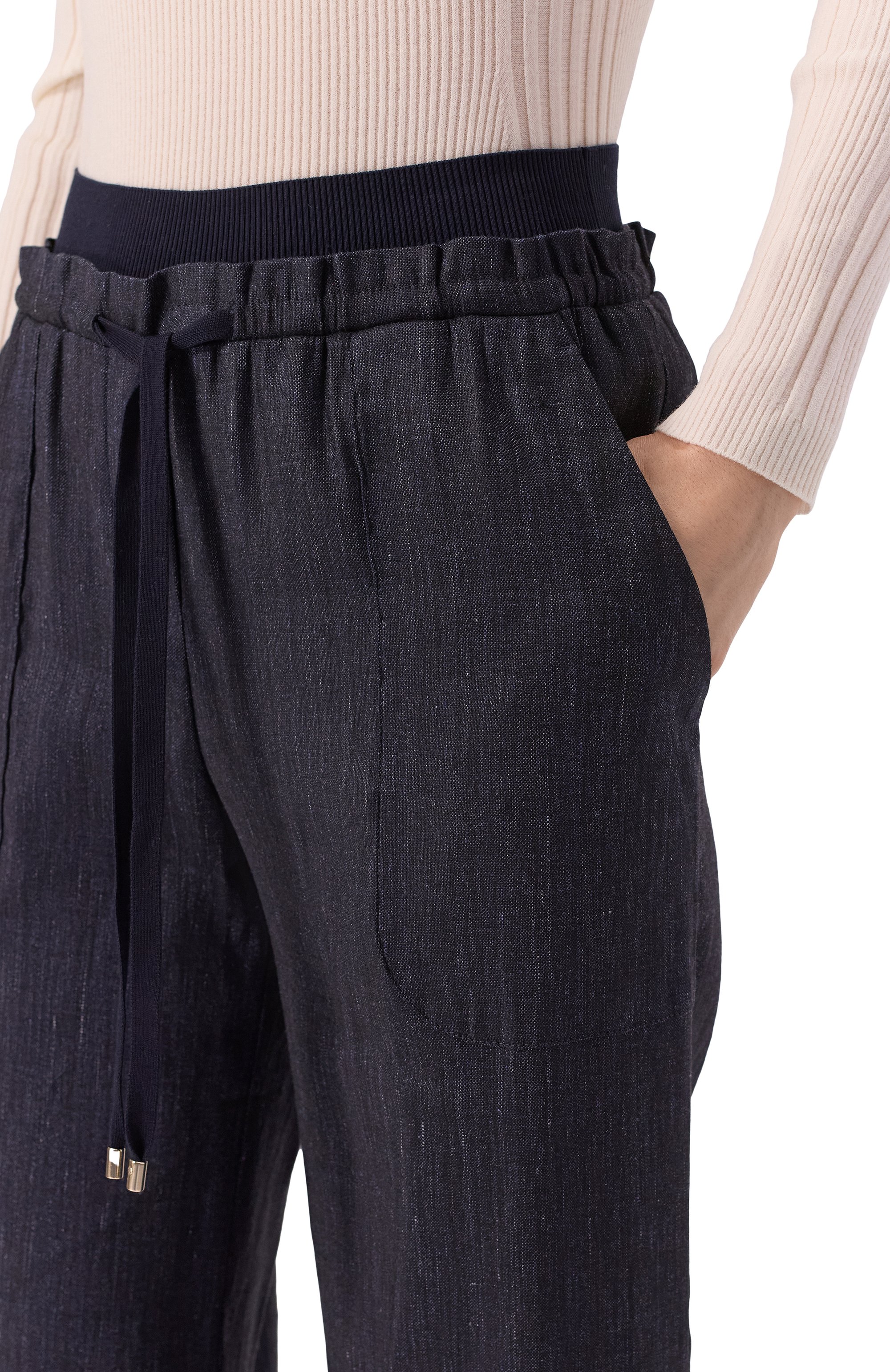 Брюки изо льна и вискозы LORENA ANTONIAZZI, арт. P2538PA81A/4809, фото 5