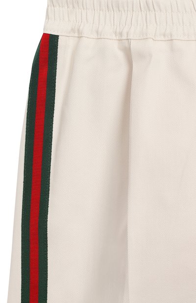 Хлопковые шорты GUCCI белого цвета по цене 28300 руб., арт. 600271/XWAIW, фото 3 Хлопковые шорты GUCCI, арт. 600271/XWAIW, фото 3