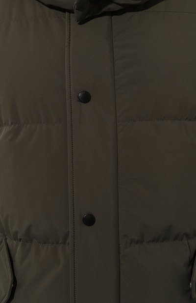 Пуховик с отделкой из песца YVES SALOMON хаки цвета по цене 199500 руб., арт. 25WHV01370K26G, фото 5 Пуховик с отделкой из песца YVES SALOMON, арт. 25WHV01370K26G, фото 5