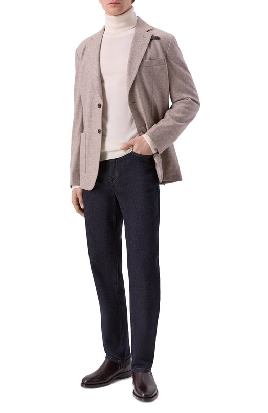 Кашемировый пиджак Brioni UJRQ0L/0D618 Бежевый  UJRQ0L/0D618 Фото 2