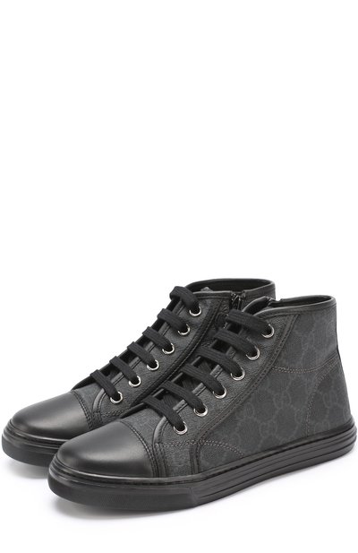 Высокие кеды с принтом GUCCI, арт. 313057/KLQ30, фото 1