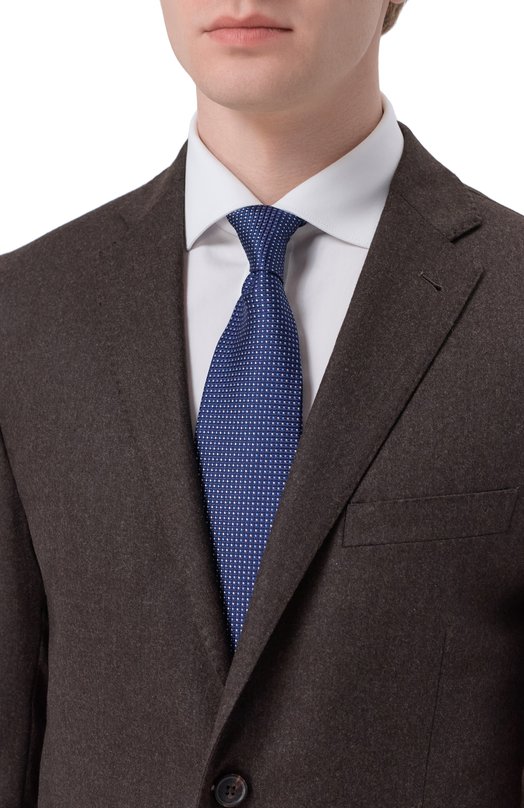 Шелковый галстук Kiton UCRVKLC08L44 Синий  UCRVKLC08L44 Фото 2