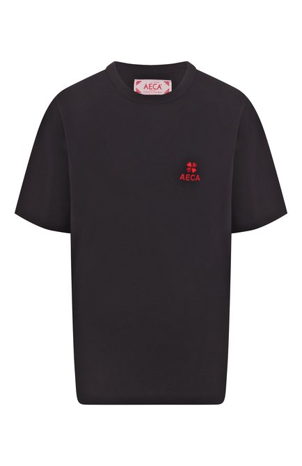 Женская хлопковая футболка AECA WHITE, арт. AWCMSSBDTTSST010C0.BLACK (L)