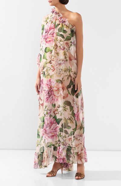 Шелковое платье DOLCE & GABBANA розового цвета по цене 220500 руб., арт. F6F1LT/IS1AF, фото 3 Шелковое платье DOLCE & GABBANA, арт. F6F1LT/IS1AF, фото 3