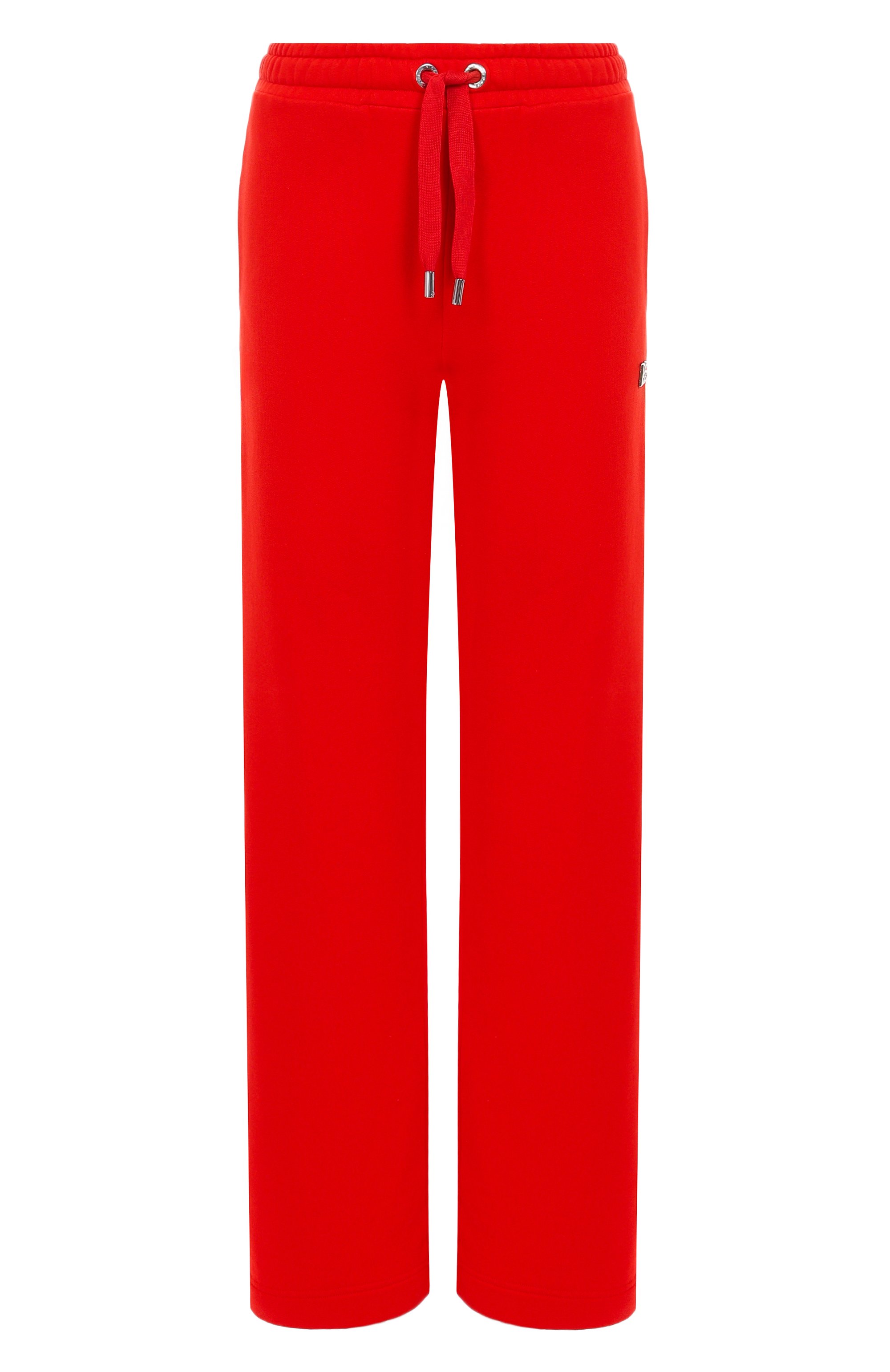 Хлопковые брюки DOLCE & GABBANA красного цвета по цене 93000 руб., арт. FTCYYT/GDCDR, фото 1 Хлопковые брюки DOLCE & GABBANA, арт. FTCYYT/GDCDR, фото 1