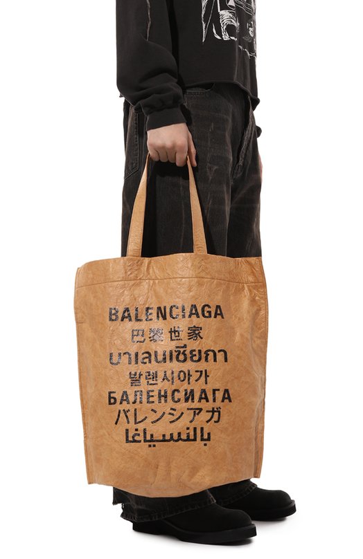 Сумка-тоут Shopping medium Balenciaga 508454/2KE13 Бежевый  508454/2KE13 Фото 2
