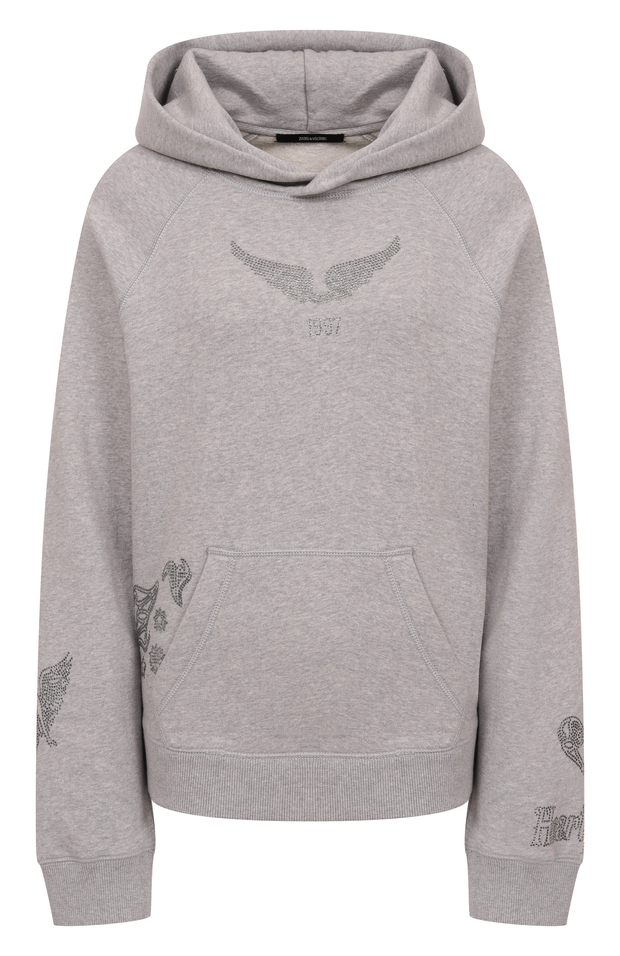 Хлопковое худи ZADIG AND VOLTAIRE, арт. JWSS01665, фото 1