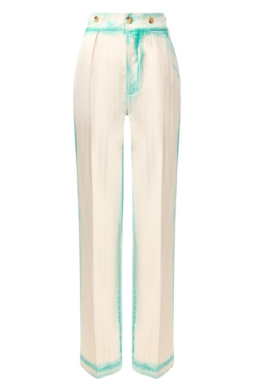 

Хлопковые брюки Lanvin, Зелёный