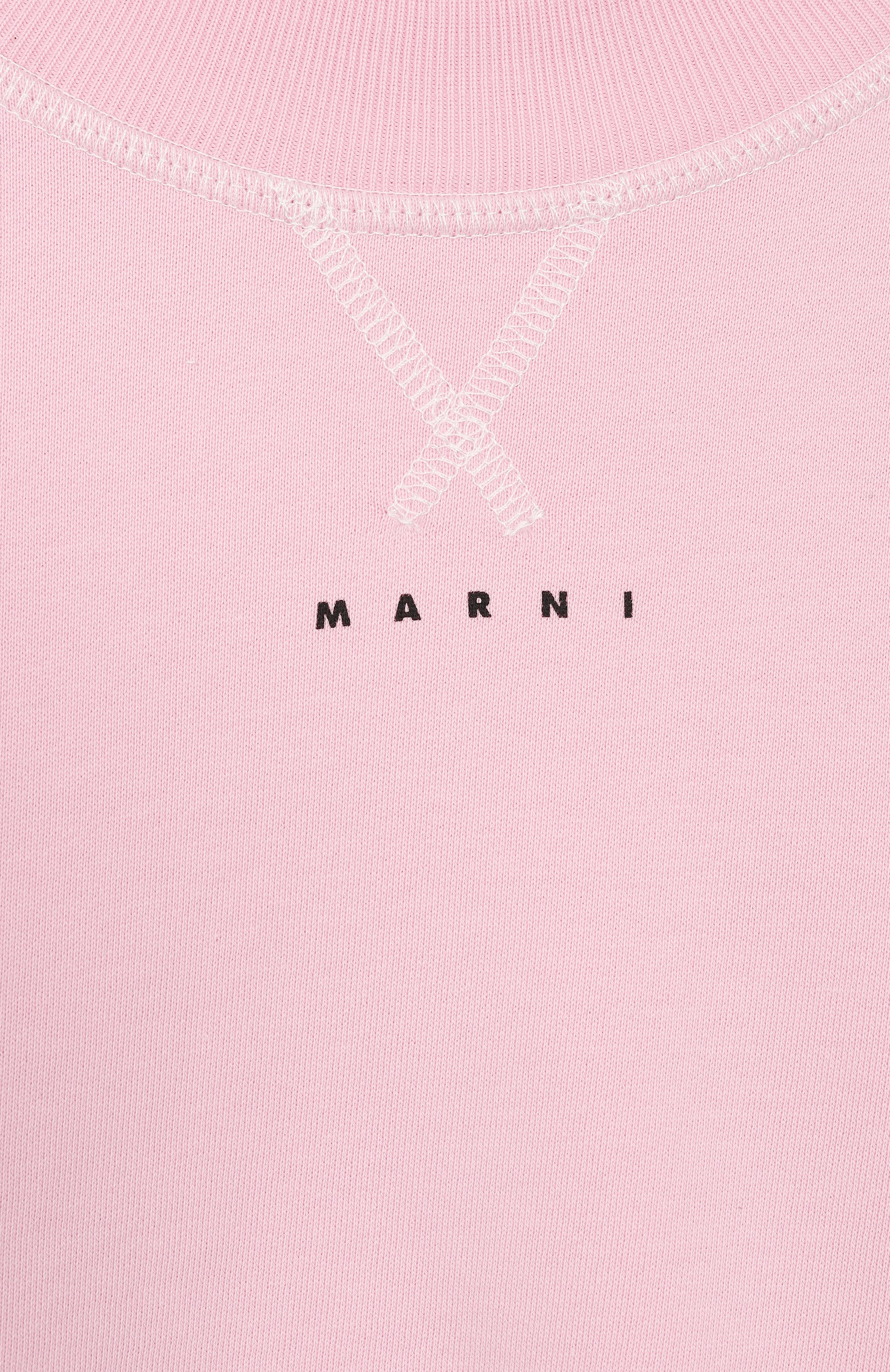 Хлопковый свитшот MARNI светло-розового цвета по цене 14050 руб., арт. M01423/M00V0, фото 3 Хлопковый свитшот MARNI, арт. M01423/M00V0, фото 3