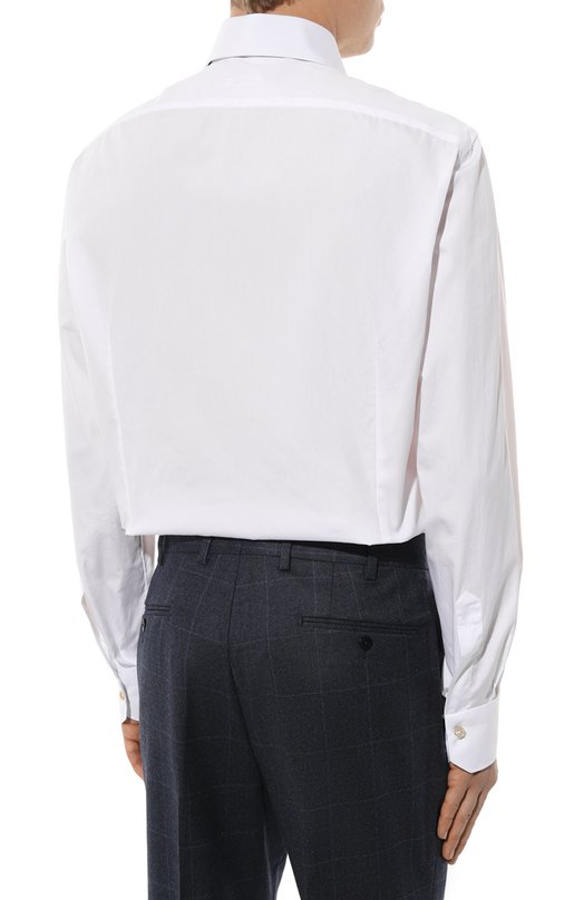 Хлопковая сорочка Kiton UCCH0660101 Белый  UCCH0660101 Фото 5