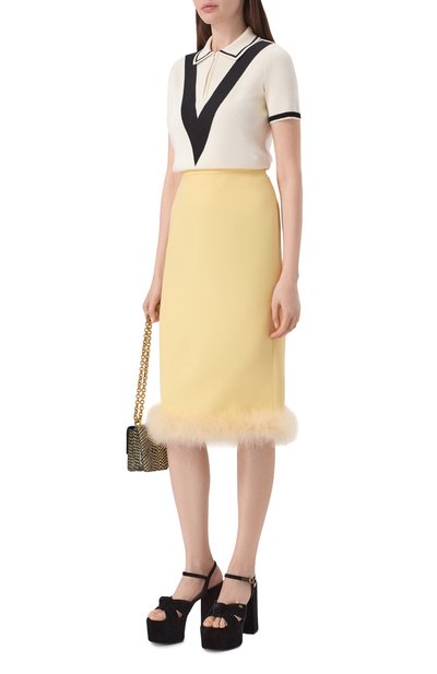 Юбка из шерсти и шелка VALENTINO, арт. 8B3RAEJ1/1CF, фото 2