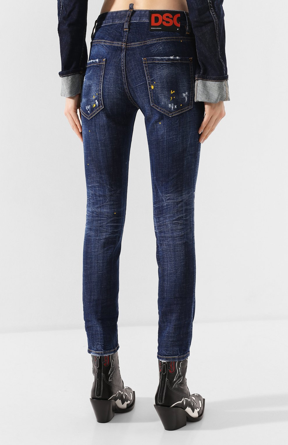 Джинсы DSQUARED2 синего цвета по цене 57000 руб., арт. S72LB0308/S30342, фото 4 Джинсы DSQUARED2, арт. S72LB0308/S30342, фото 4