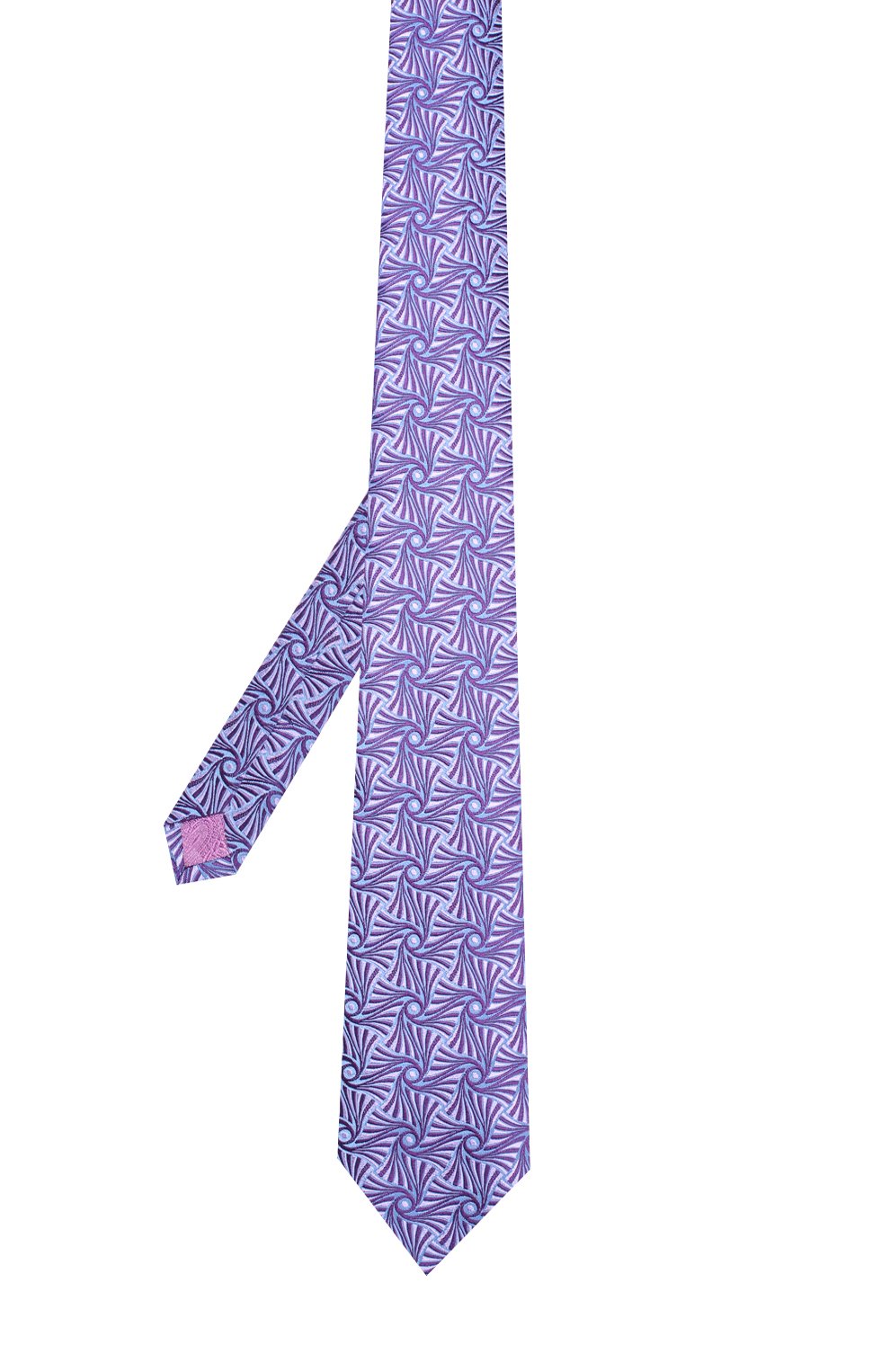 Шелковый галстук с узором TURNBULL & ASSER сиреневого цвета по цене 15650 руб., арт. TIE002-BB216, фото 2 Шелковый галстук с узором TURNBULL & ASSER, арт. TIE002-BB216, фото 2