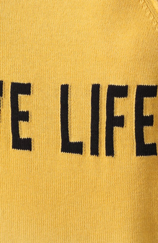 Свитер из смеси шерсти и кашемира Alanui Жёлтый, фото 5