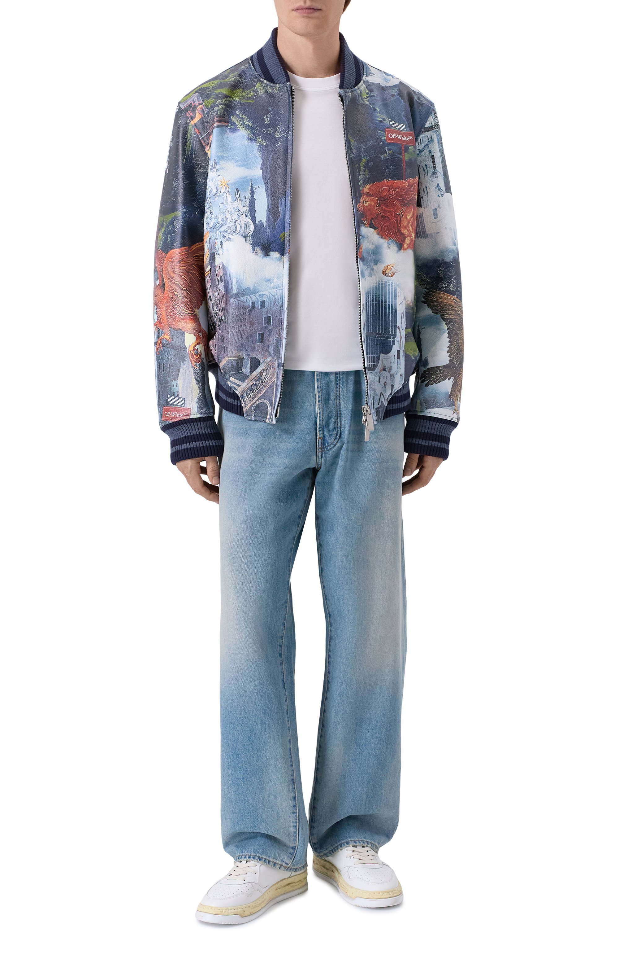 Кожаный бомбер OFF-WHITE, арт. 0MJA13JF25LEA003, фото 2