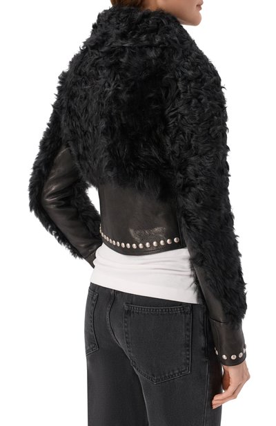 Комбинированная куртка из овчины ANN DEMEULEMEESTER, арт. B0014491/FR009, фото 4