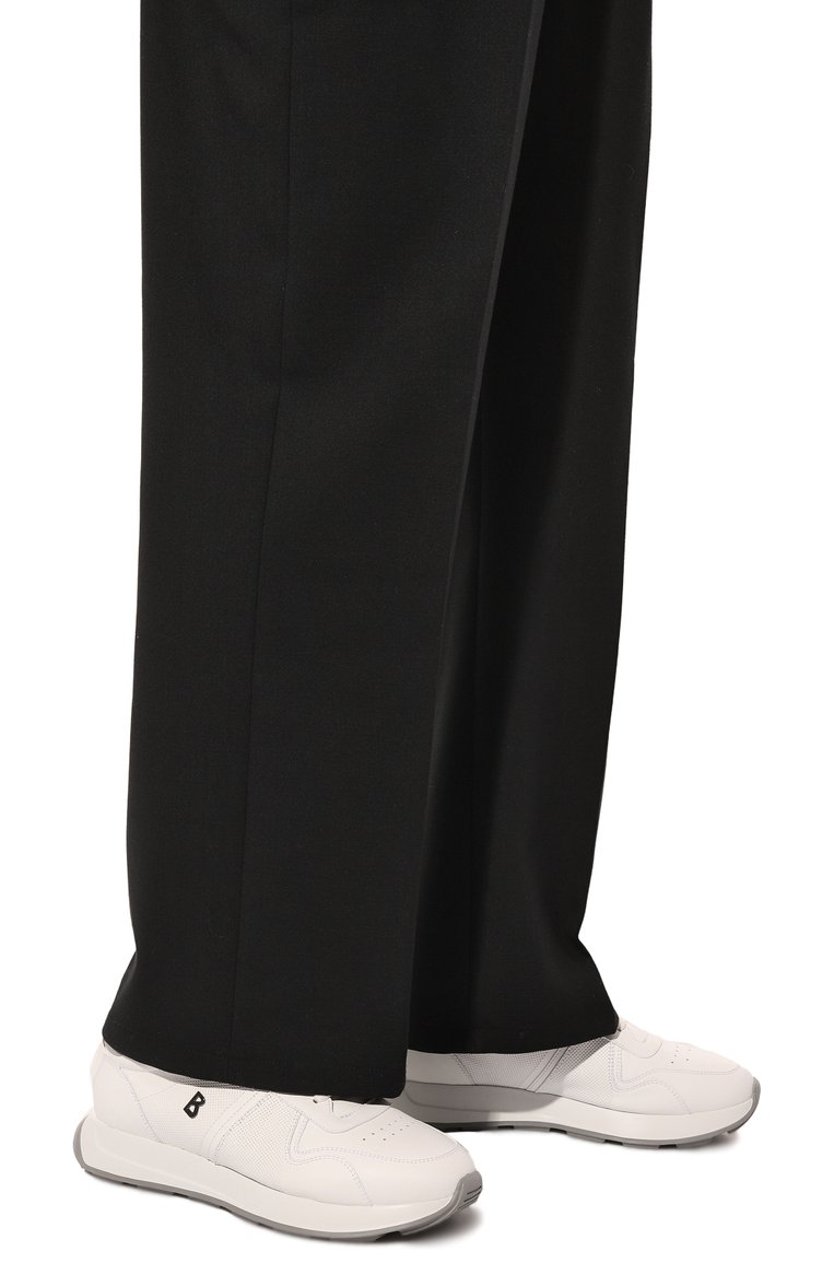 Мужские кожаные кроссовки BOGNER белого цвета, арт. 12421605 | Фото 3 (Материал сплава: Проставлено; Стили: Классический; Материал утеплителя: Без утеплителя; Материал внутренний: Текстиль; Подошва: Массивная; Драгоценные камни: Проставлено)