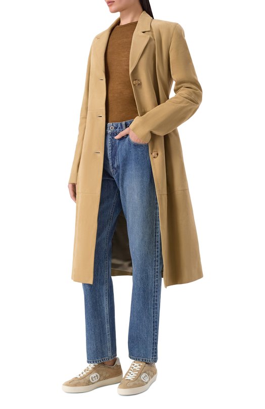 Комбинированные кеды G75 Gucci 849465/AAEKX Бежевый  849465/AAEKX Фото 3