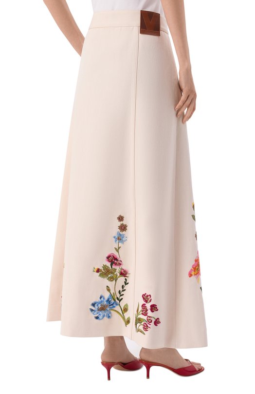 Джинсовая юбка Valentino 8B3DD28Z/9Y5 Кремовый  8B3DD28Z/9Y5 Фото 4