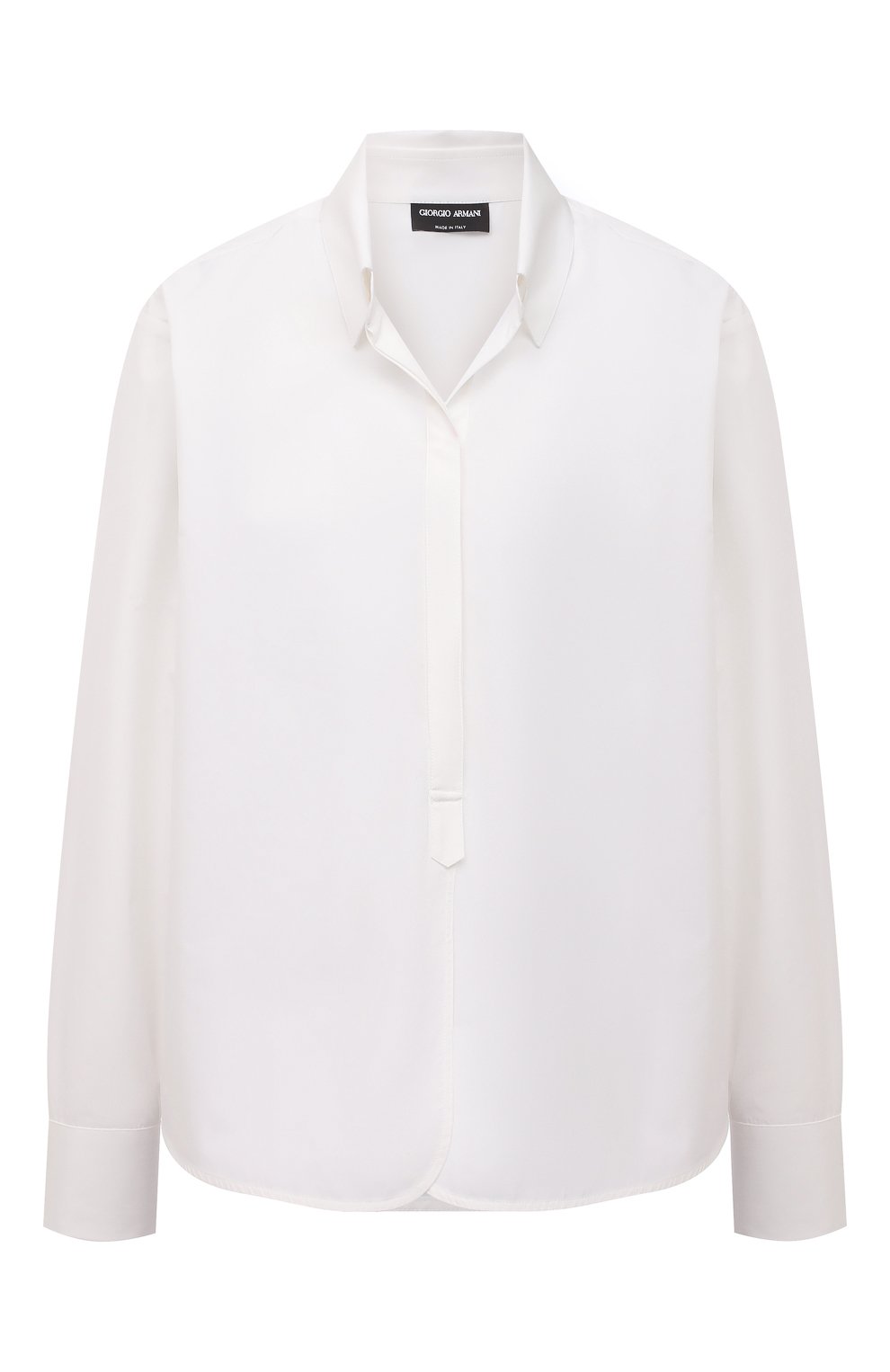 Хлопковая рубашка GIORGIO ARMANI белого цвета по цене 126000 руб., арт. 2SHCC02J/T034V, фото 1 Хлопковая рубашка GIORGIO ARMANI, арт. 2SHCC02J/T034V, фото 1