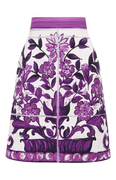 Женская юбка из хлопка и вискозы DOLCE & GABBANA, арт. F4C7ET/FPFS0