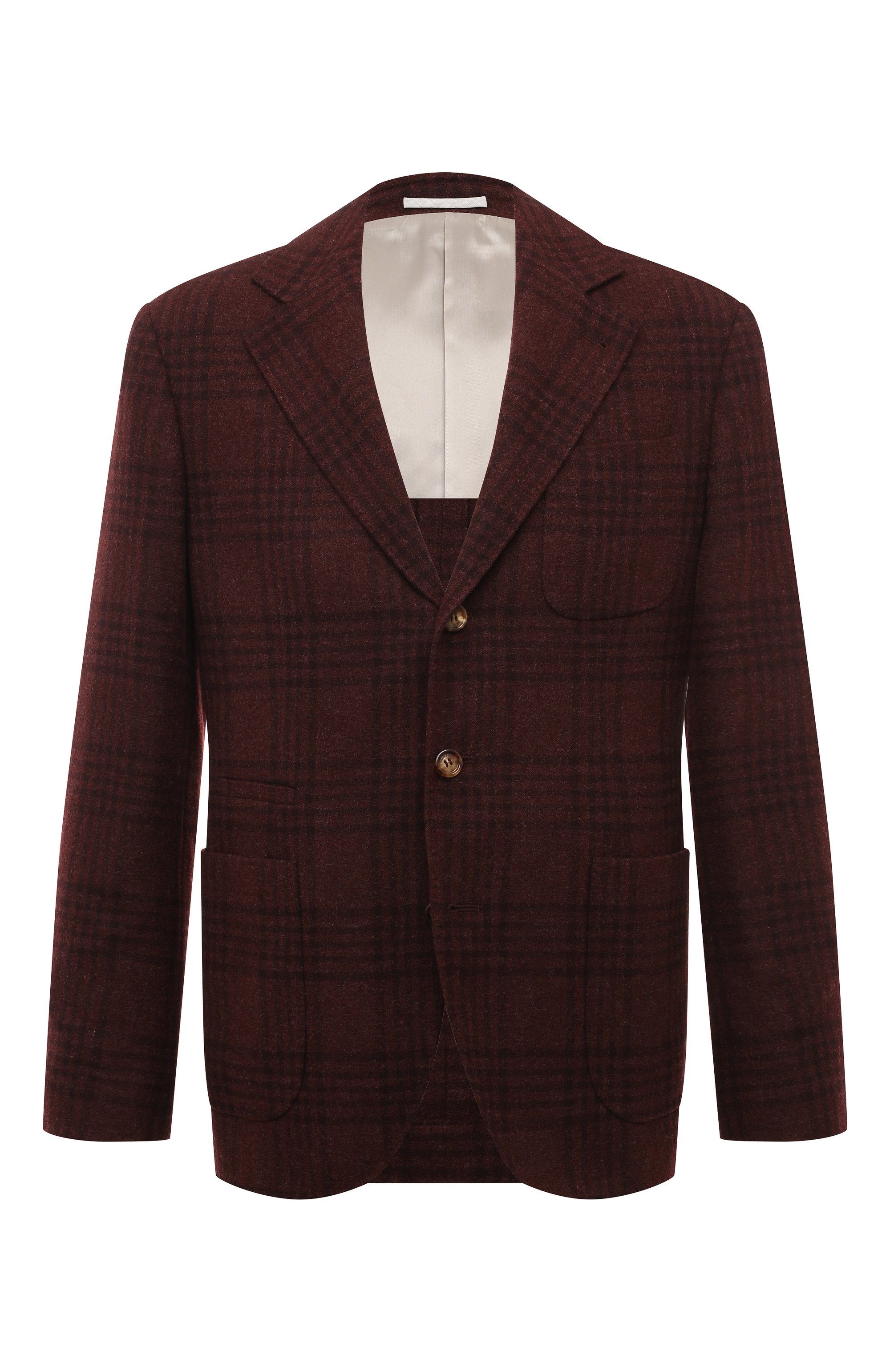 Пиджак из шерсти и шелка BRUNELLO CUCINELLI бордового цвета по цене 543000 руб., арт. MY4377BND, фото 1 Пиджак из шерсти и шелка BRUNELLO CUCINELLI, арт. MY4377BND, фото 1