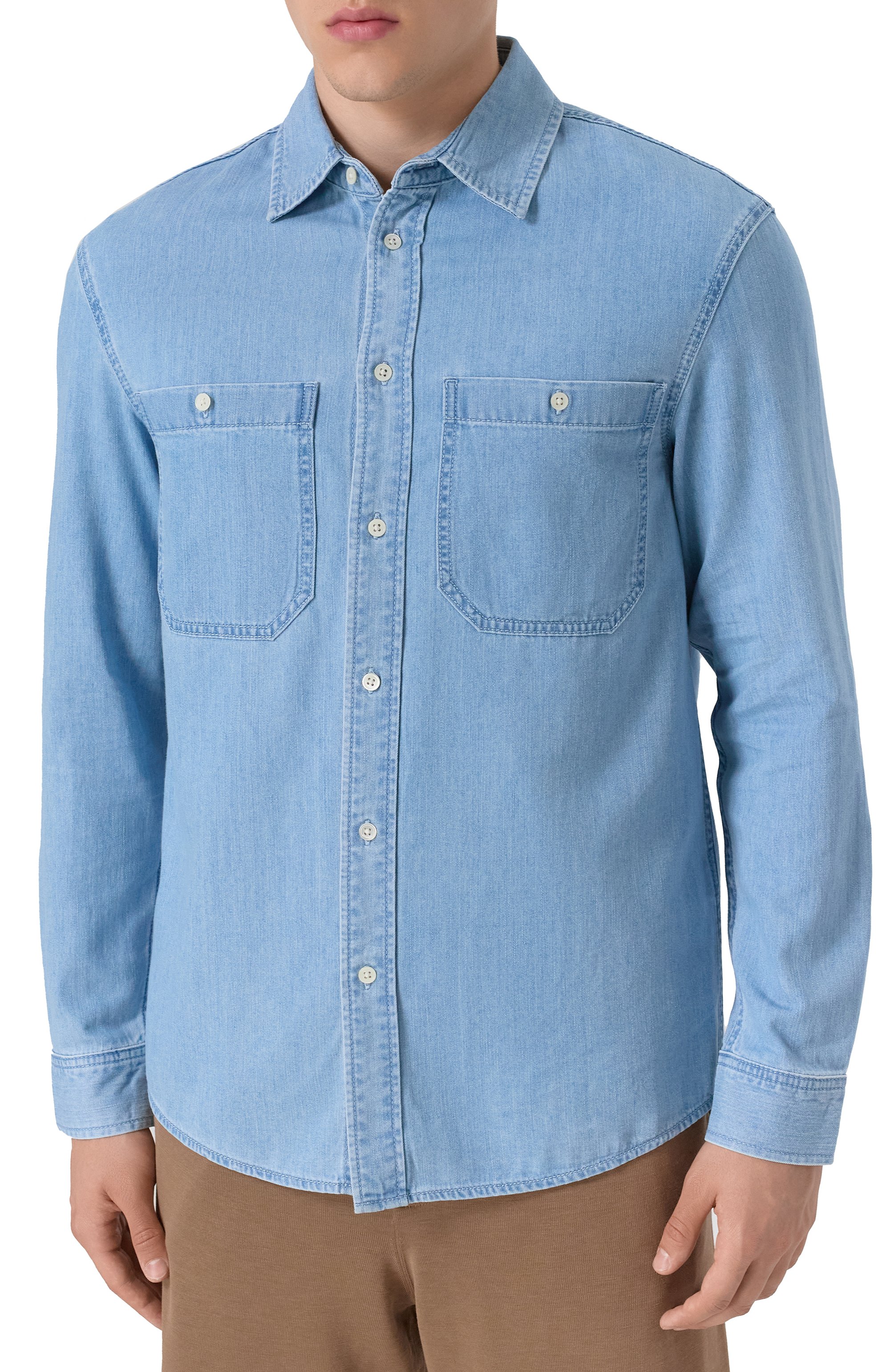 Джинсовая рубашка 12 STOREEZ, арт. 129893, фото 3