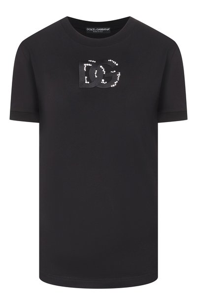Женская хлопковая футболка DOLCE & GABBANA, арт. F8N08Z/GDDMB
