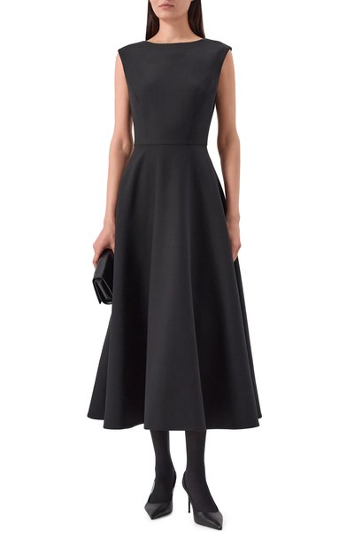 Шерстяное платье SHERVARLI черного цвета по цене 115000 руб., арт. DR25-0018, фото 2 Шерстяное платье SHERVARLI, арт. DR25-0018, фото 2