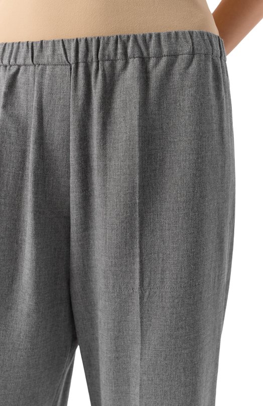 Брюки из вискозы и шерсти TOTEME 254-WRB0370-FB0016 Серый  254-WRB0370-FB0016 Фото 5