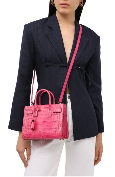 Сумка sac de jour из кожи крокодила SAINT LAURENT, арт. 340778/E5V0K, фото 5