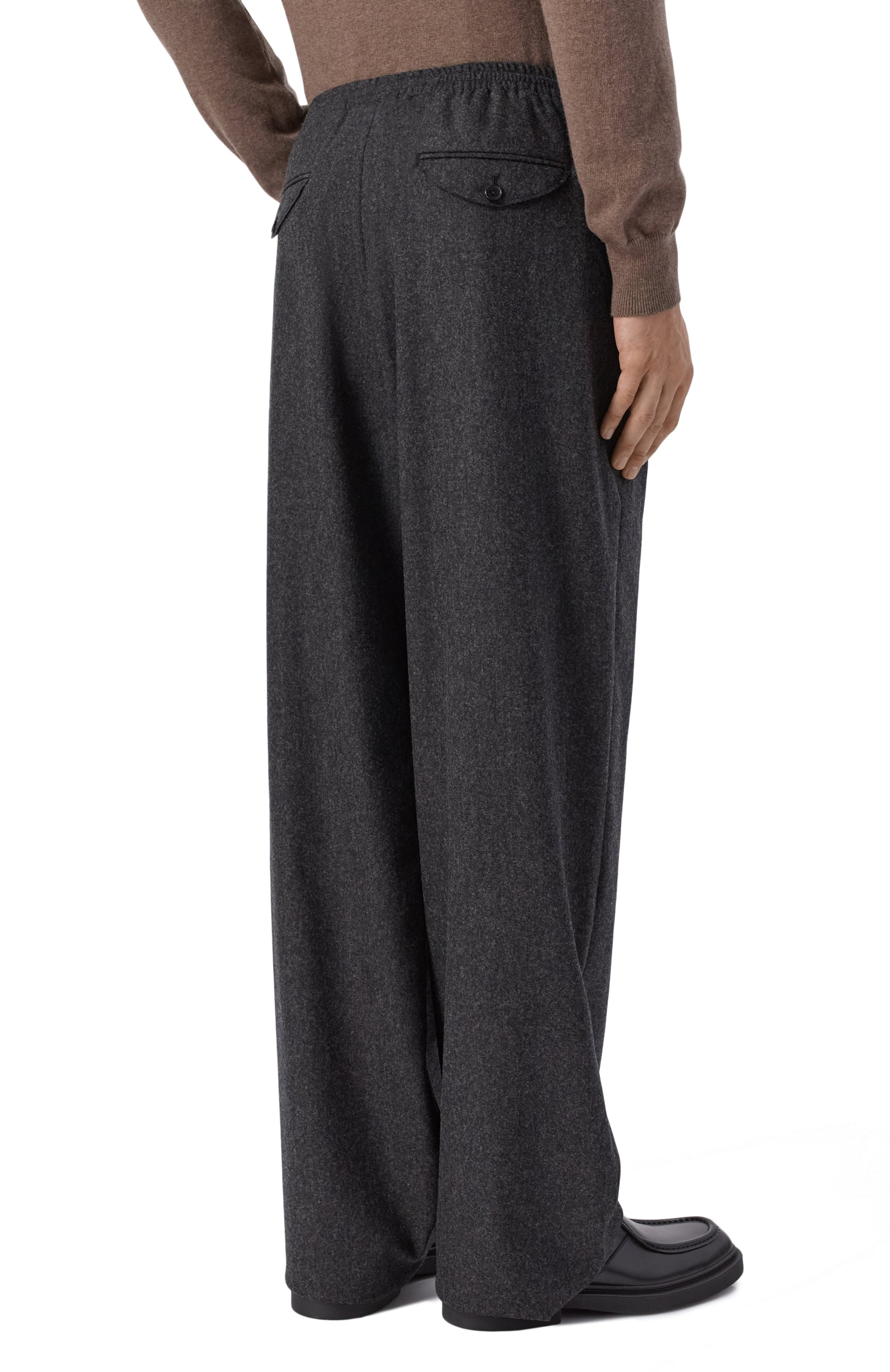 Хлопковые брюки JIL SANDER темно-серого цвета по цене 227000 руб., арт. J22KA0406/J40333, фото 4 Хлопковые брюки JIL SANDER, арт. J22KA0406/J40333, фото 4
