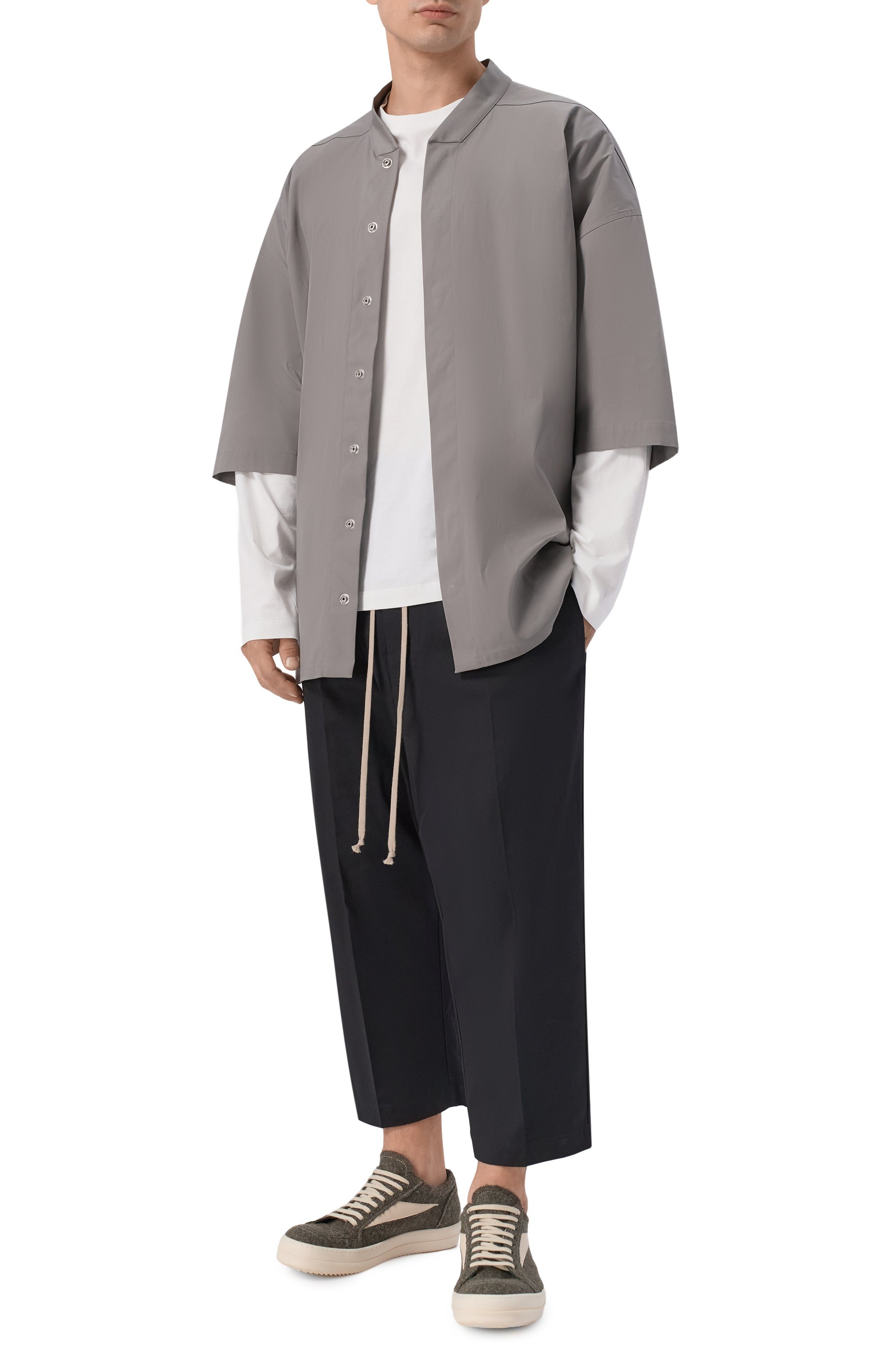 Хлопковые брюки RICK OWENS, арт. RU02F4381/TE, фото 2