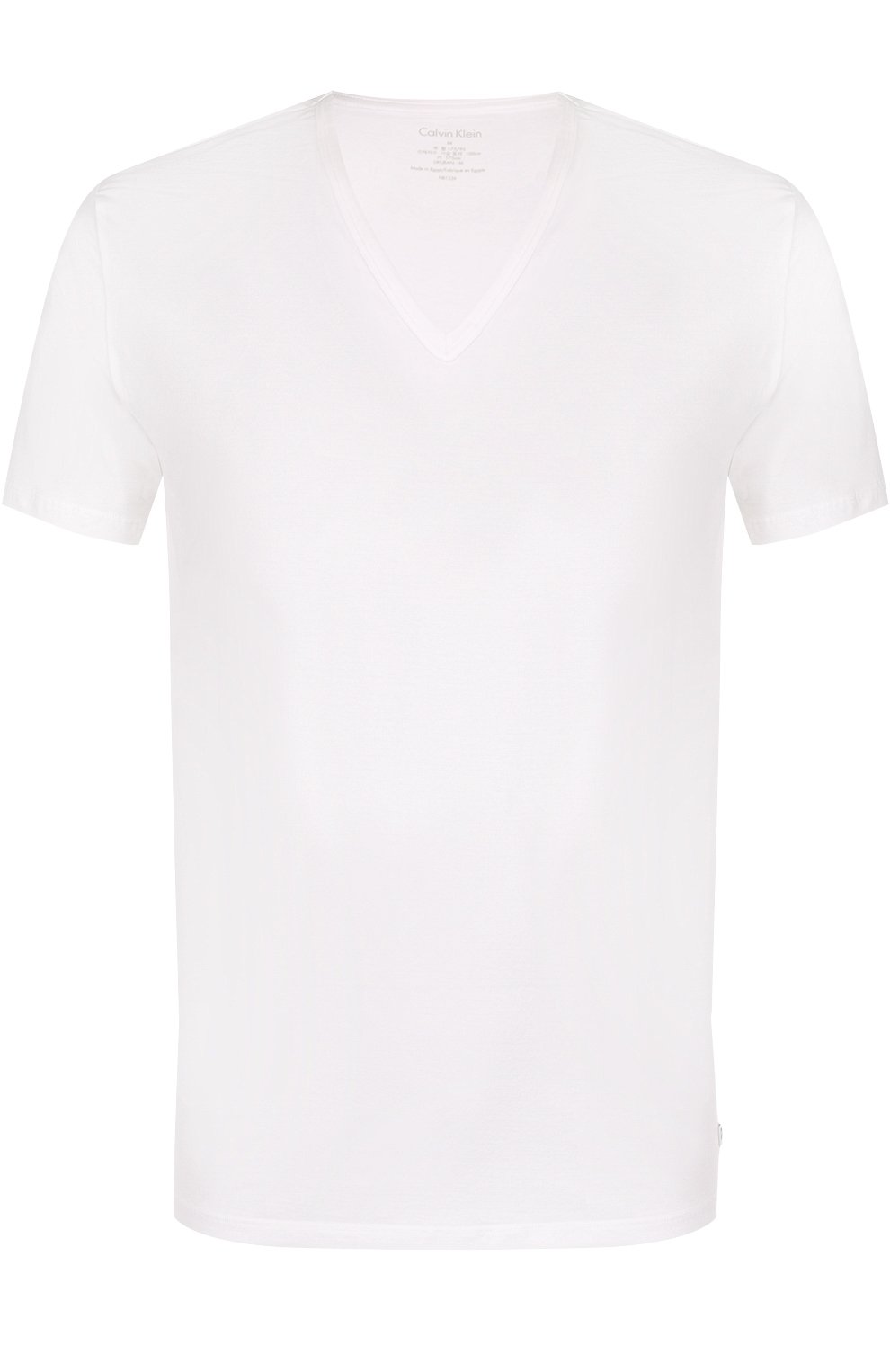 Хлопковая футболка с v-образным вырезом CALVIN KLEIN, арт. NB1336A, фото 1