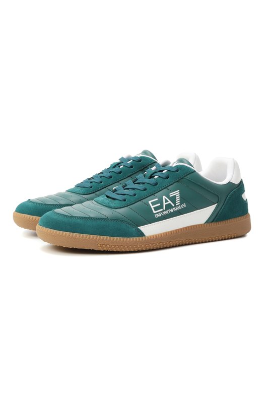 Кожаные кеды EA7 7X000406/AF19827 Зелёный 7X000406/AF19827