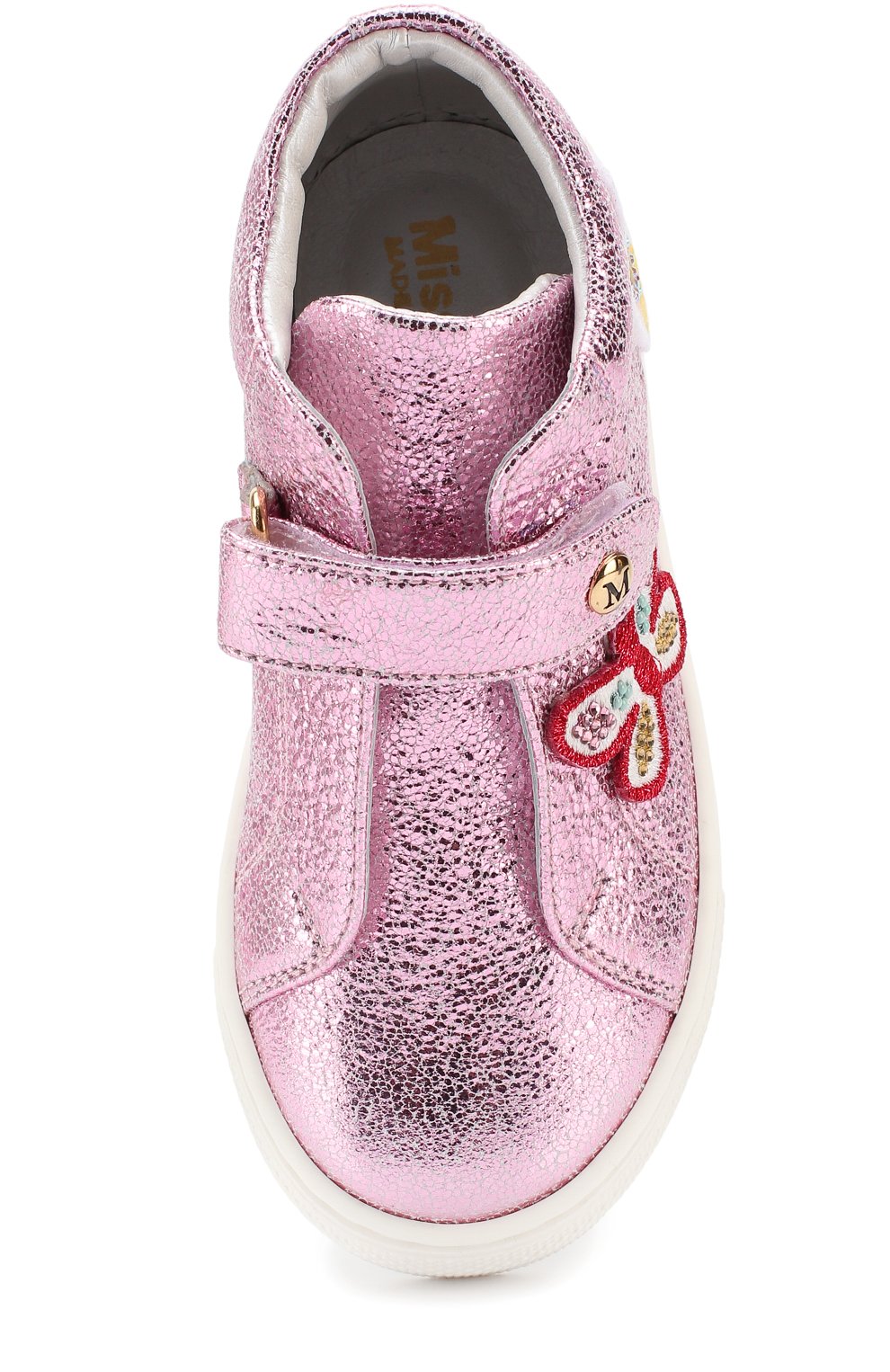 Кожаные кеды с металлизированной отделкой и аппликациями MISSOURI, арт. 4514/27-30, фото 4