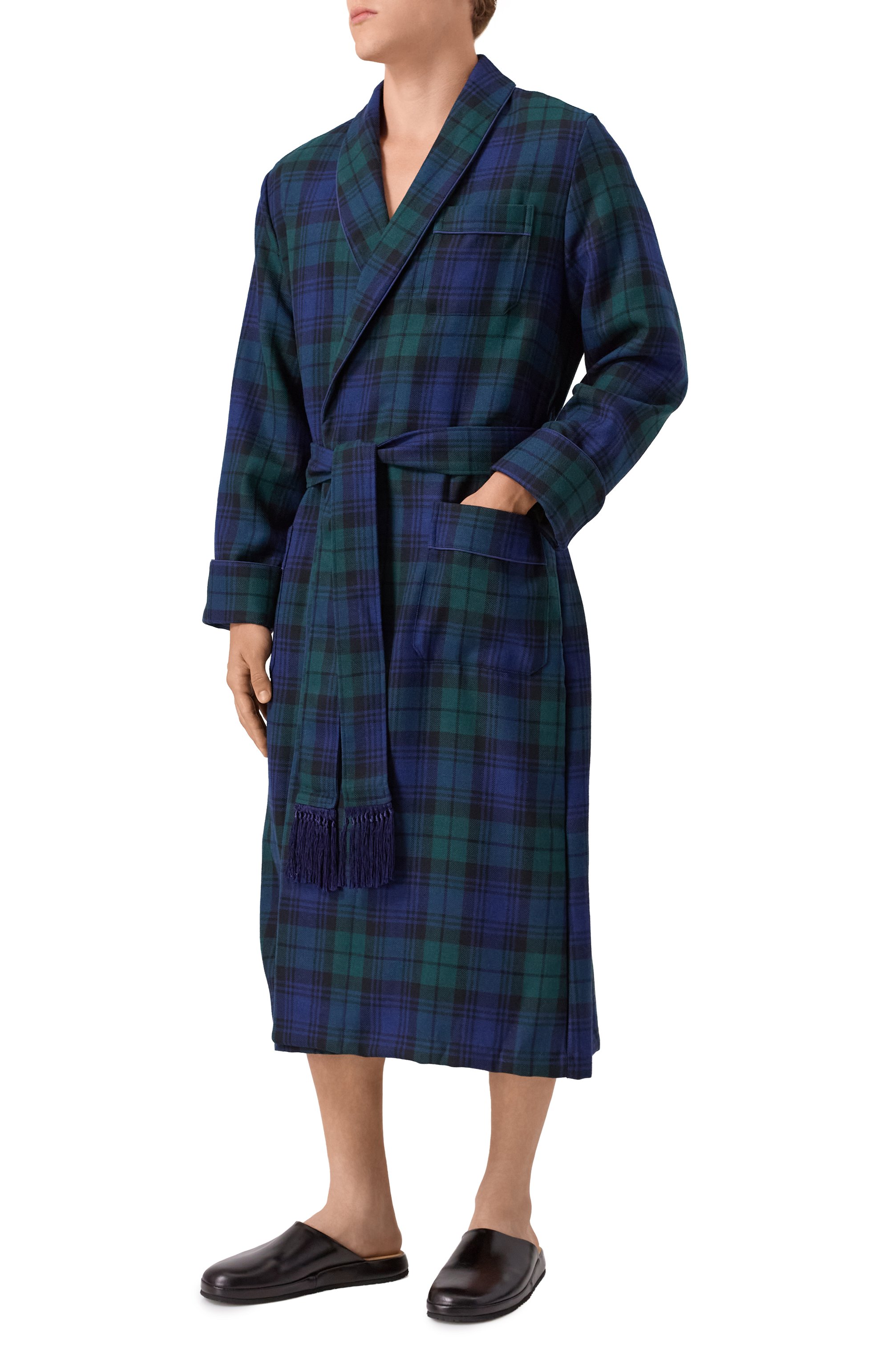 Шерстяной халат DEREK ROSE, арт. 5901/TART001, фото 3