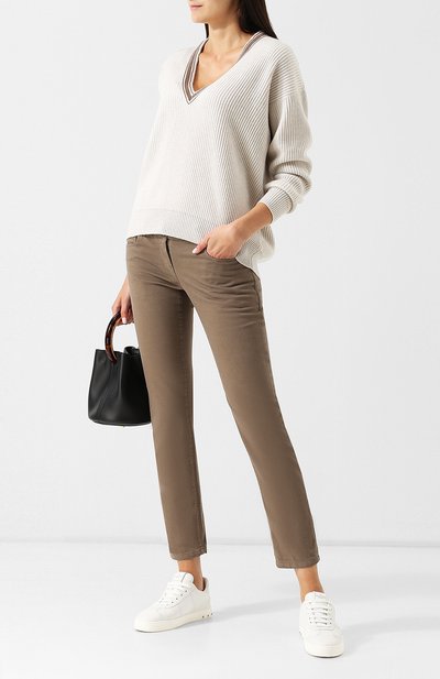Однотонные джинсы прямого кроя BRUNELLO CUCINELLI, арт. M0H43P5153, фото 2