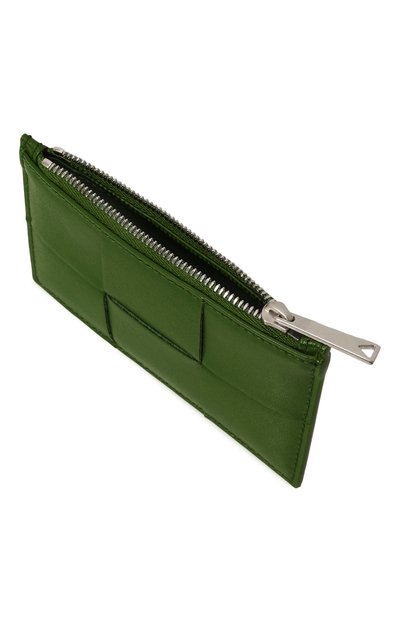 Кожаный футляр для кредитных карт BOTTEGA VENETA зеленого цвета по цене 49050 руб., арт. 679843/VBWD3, фото 3 Кожаный футляр для кредитных карт BOTTEGA VENETA, арт. 679843/VBWD3, фото 3