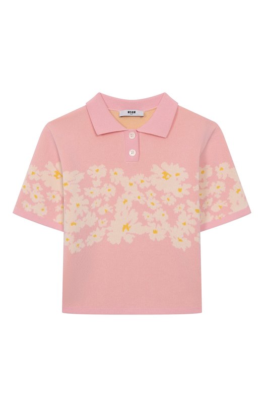 

Хлопковое поло MSGM kids, Розовый