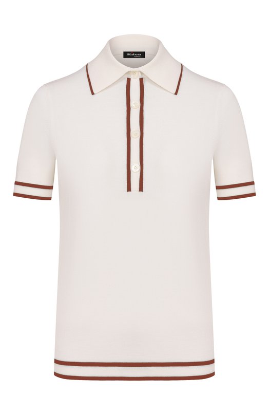 Шерстяное поло Kiton D61704 Белый D61704