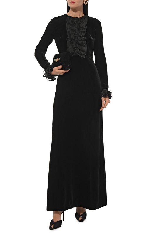 Платье из вискозы Giambattista Valli 24FWSVCA5019-81RED Чёрный  24FWSVCA5019-81RED Фото 2